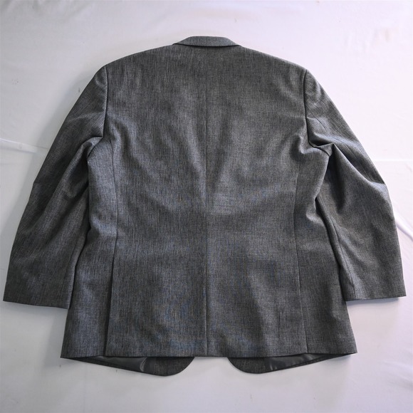 Andrew Fezza 44S Gray Sharkskin Wool Blazer Jacket Sport Coat